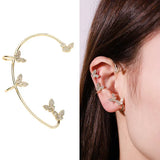 Crystal Butterfly Ear Clip Earrings for Women