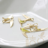 One Piece 925 Silver Charm - Whale Tale - Fish Tale - 19.5x9.5mm