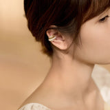 One Piece Silver Shell Beads Pearl Ear Clip Diamond Multi-Layer G8734