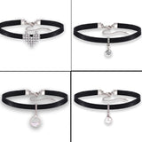 Gothic Choker Necklace for Women Leather Sexy Collar Choker Women Jewelry