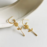 925 Silver Flower Pendant Earrings Set