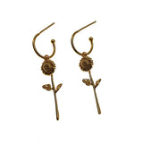 925 Silver Flower Pendant Earrings Set