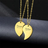 Personalized Heart Engraved Name Necklaces for Women