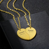Personalized Heart Engraved Name Necklaces for Women