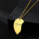 Personalized Heart Engraved Name Necklaces for Women