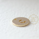 One Piece Round Alphabet Letter Charm - 12mm