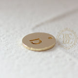 One Piece Round Alphabet Letter Charm - 12mm