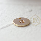 One Piece Round Alphabet Letter Charm - 12mm