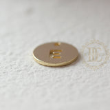 One Piece Round Alphabet Letter Charm - 12mm