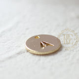 One Piece Round Alphabet Letter Charm - 12mm
