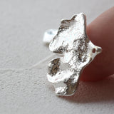 Solid Brass Ginkgo Leaf Charm - 29x22mm