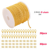 Jewelry Making Kit Lobster Clasp Cross Chain DIY Set
