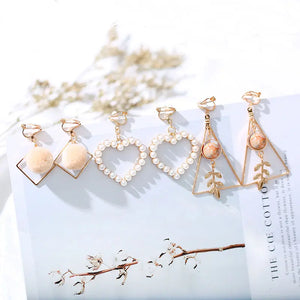 Korea Style Clip on Earrings Geometric Clip Earrings