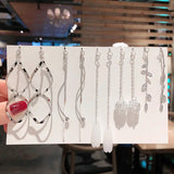 Korea Style Geometric Clip Earrings