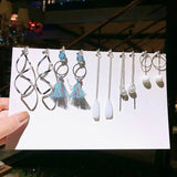 Korea Style Geometric Clip Earrings