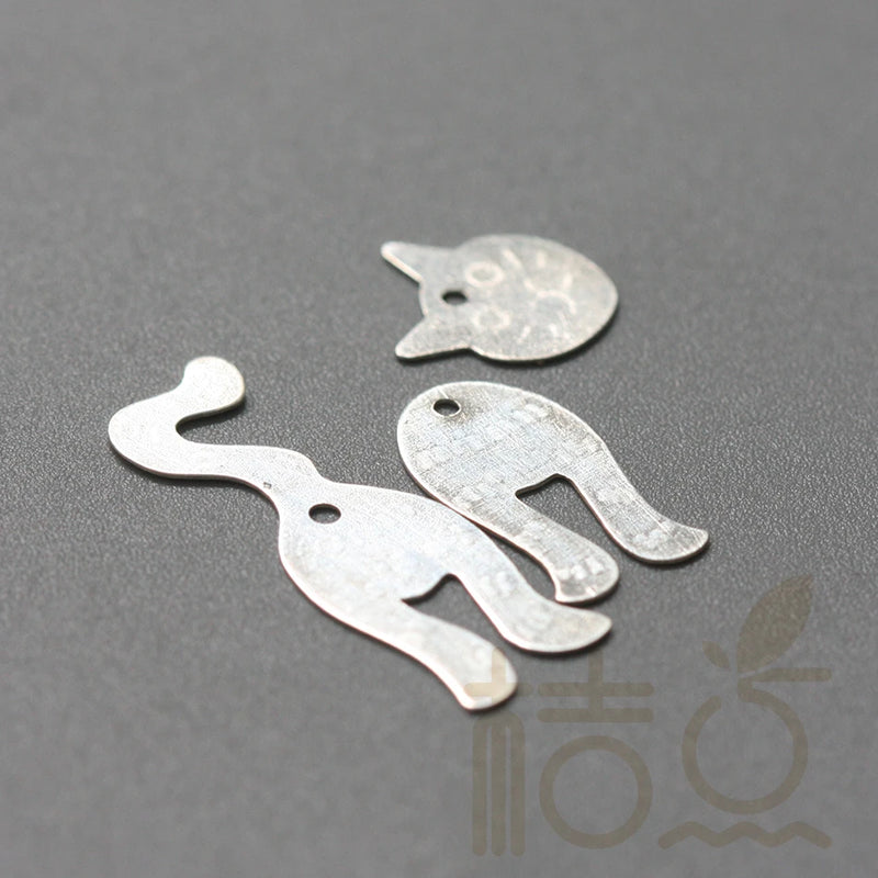 925 Sterling Silver Cat Charm (3992C)