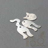 925 Sterling Silver Cat Charm (3992C)