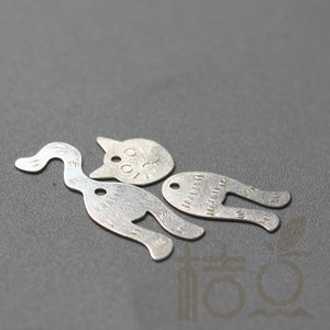 925 Sterling Silver Cat Charm (3992C)