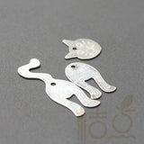 925 Sterling Silver Cat Charm (3992C)