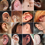 Surgical Steel Heart Tragus Cartilage Lip Stud Earrings