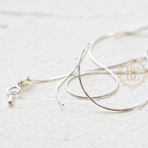 Sterling Silver Snake Chain Necklace - Open End Closure