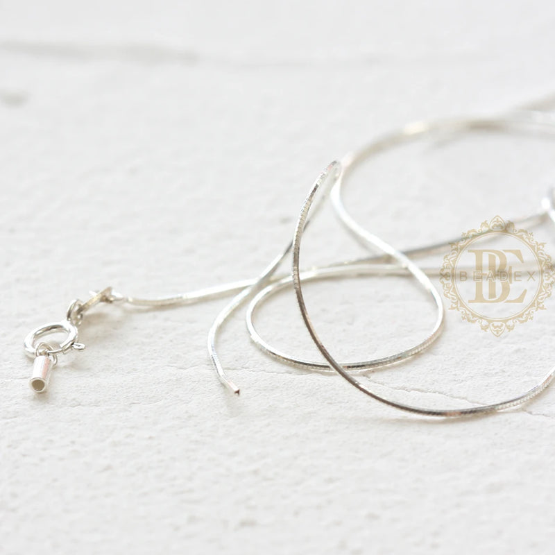 Sterling Silver Snake Chain Necklace - Open End Closure