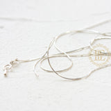 Sterling Silver Snake Chain Necklace - Open End Closure