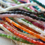 100 Pcs Dyed Shell Beads-Irregular Tube 3.5x3mm (G382)