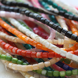 100 Pcs Dyed Shell Beads-Irregular Tube 3.5x3mm (G382)