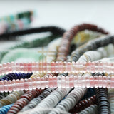 160-Piece Semi-Precious Stone Disc Beads, Various Colors 6x2mm