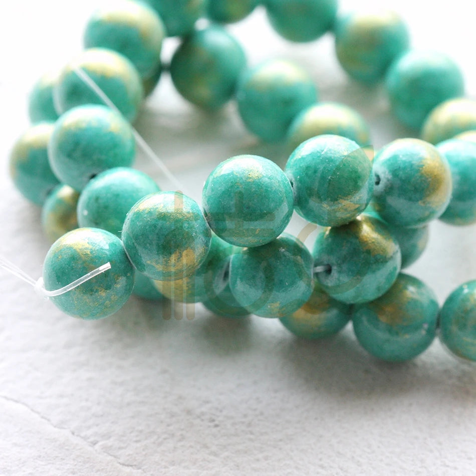 31 Colored Semi Precious Stone Beads 12mm (G406)