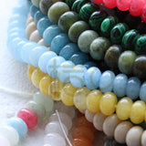 Semi Precious Stone Donut Beads 5x8mm