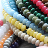 Semi Precious Stone Donut Beads 5x8mm