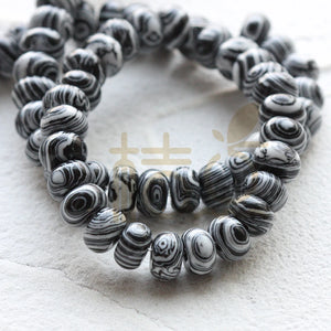 75-Piece Semi Precious Stone Donut Beads 5x8mm - Varies Colors