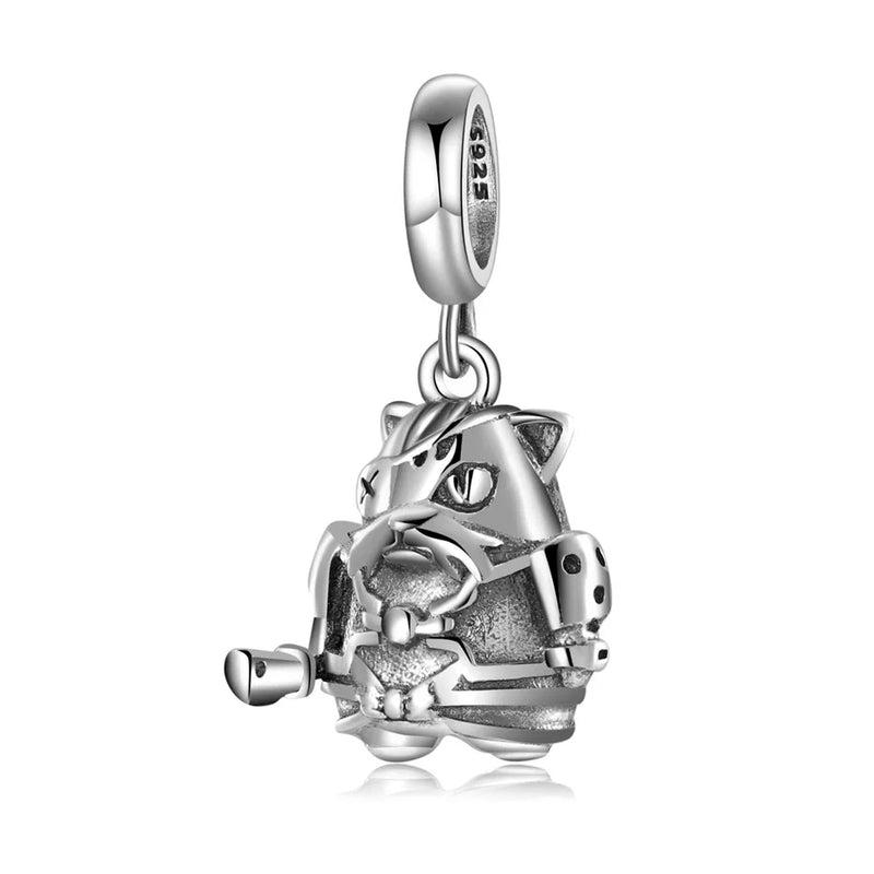 One-eyed Cat Sword Dangle Charm for Women Bracelet Necklace