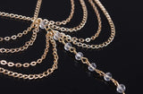 Classic Tassel Chain Toe Ring Ankle Anklets Clear Crystal Foot Jewelry