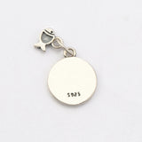 925 Sterling Silver Charm Cat & Fish Pendant for Jewelry Making