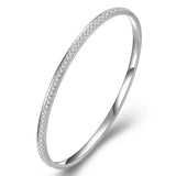 Fashion Crystal Stainless Steel Rhinestone Love Bangles for Women