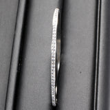 Fashion Crystal Stainless Steel Rhinestone Love Bangles for Women