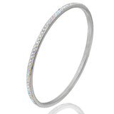 Fashion Crystal Stainless Steel Rhinestone Love Bangles for Women