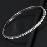 Fashion Crystal Stainless Steel Rhinestone Love Bangles for Women