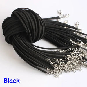 17-19 Inch Adjustable Velvet Cord String for DIY Jewelry Making 20pcs