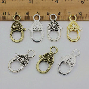 Antique Silver Lobster Clasp Necklace Bracelet Hook Bails 20pc