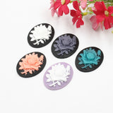 Random Mixed Resin Flowers Cameos Cabochons 10pcs