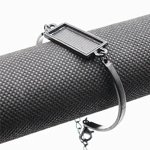 Vintage Metal Blank Setting Bezel Bracelet Base for DIY Bangle
