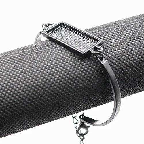 Vintage Metal Blank Setting Bezel Bracelet Base for DIY Bangle
