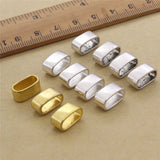50pcs 11x5mm Cord Zinc Slider Tube Beads DIY Making Accessory