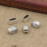 50pcs 11x5mm Cord Zinc Slider Tube Beads DIY Making Accessory