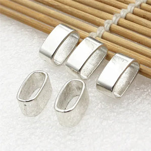 50pcs 11x5mm Cord Zinc Slider Tube Beads DIY Making Accessory