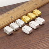 50pcs 11x5mm Cord Zinc Slider Tube Beads DIY Making Accessory